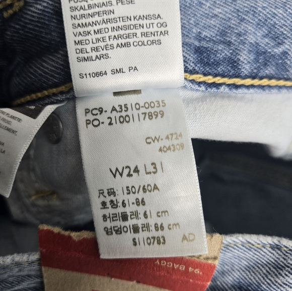 NEW Levis 94 Baggy Jeans 24W - Picture 6 of 10